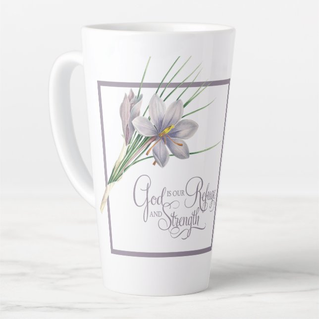 Taza De Café Latte Dios es nuestro Refugio y fuerza (Ángulo izquierdo)