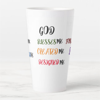 Taza De Café Latte Dios me creó Collection Latte Mug