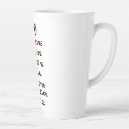 Taza De Café Latte "DIOS ME DISEÑÓ" Latte Mug
