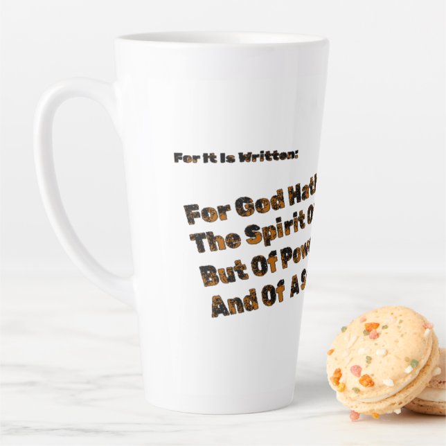 Taza De Café Latte Dios No Nos Ha Dado El Espíritu Del Miedo (In situ)