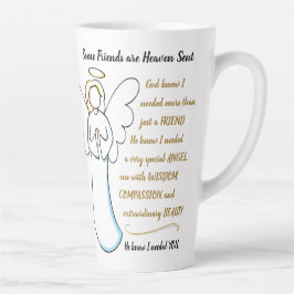 Taza De Café Latte Dios sabía que te necesitaba amistad, latte mug