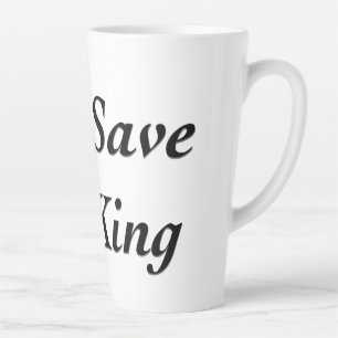 Taza De Café Latte Dios salve al rey