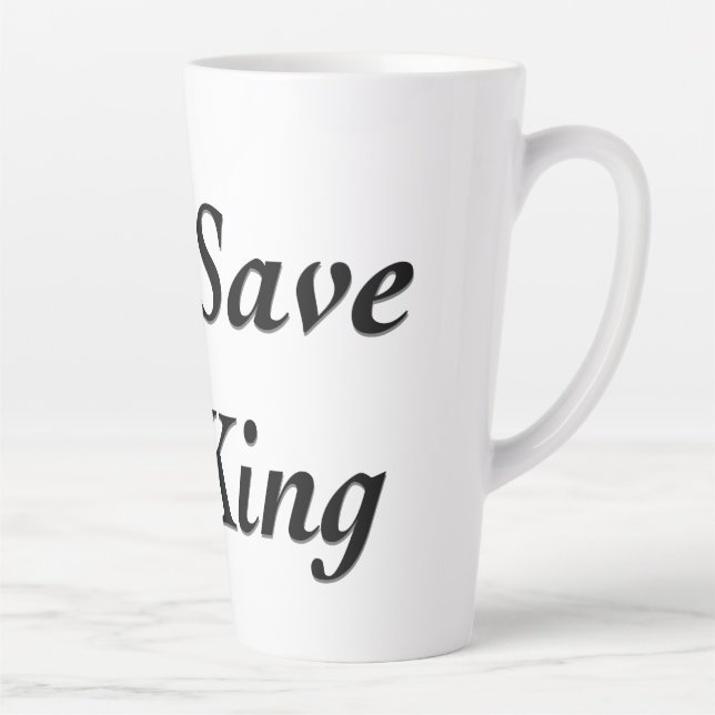 Taza De Café Latte Dios salve al rey (Derecha)
