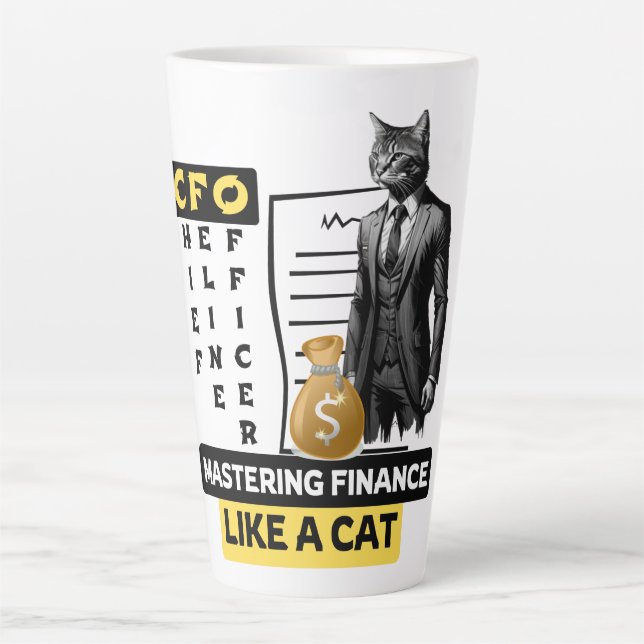 Taza De Café Latte Director Financiero (Oficial Principal de Finanzas (Anverso)
