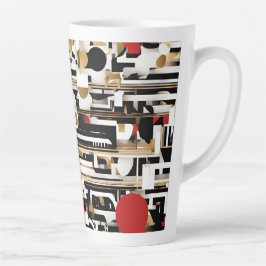 Taza De Café Latte Diseñador artístico grande