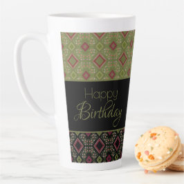 Taza De Café Latte Diseñador Feliz cumpleaños Latte Mug