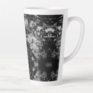 Taza De Café Latte Diseño abstracto negro