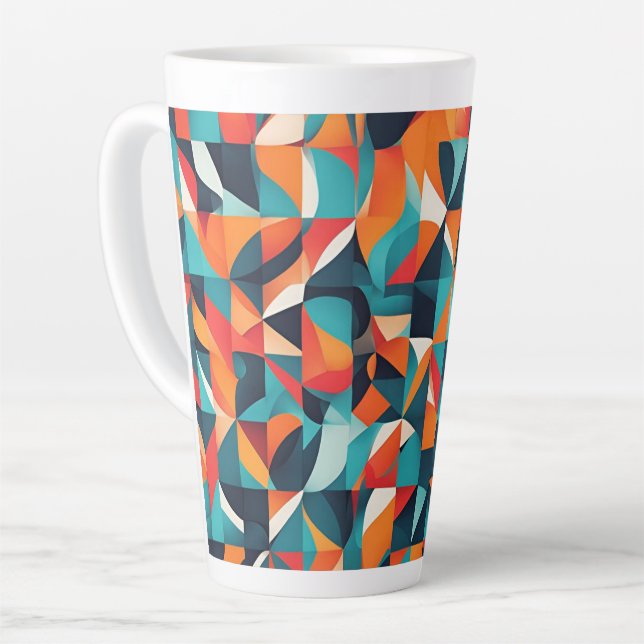 Taza De Café Latte Diseño artístico grande (Ángulo izquierdo)