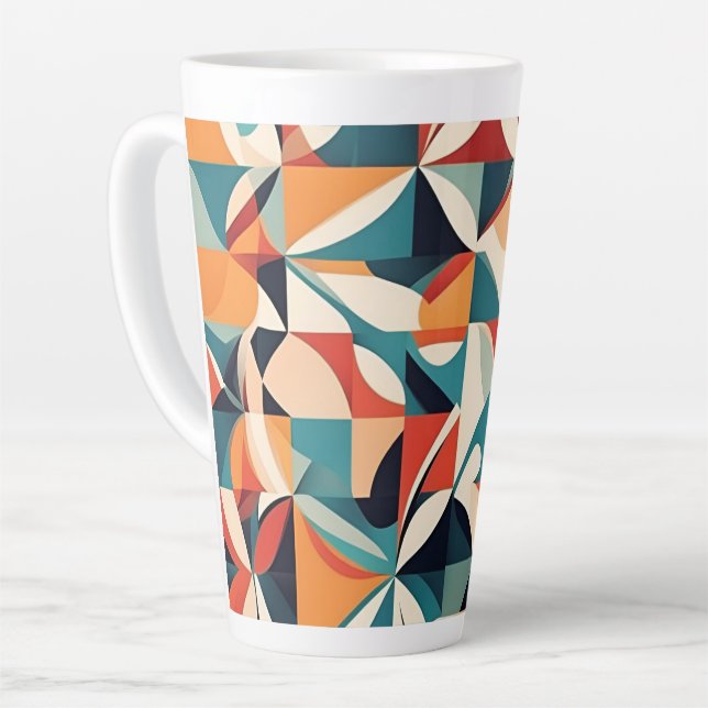 Taza De Café Latte Diseño artístico grande (Ángulo izquierdo)