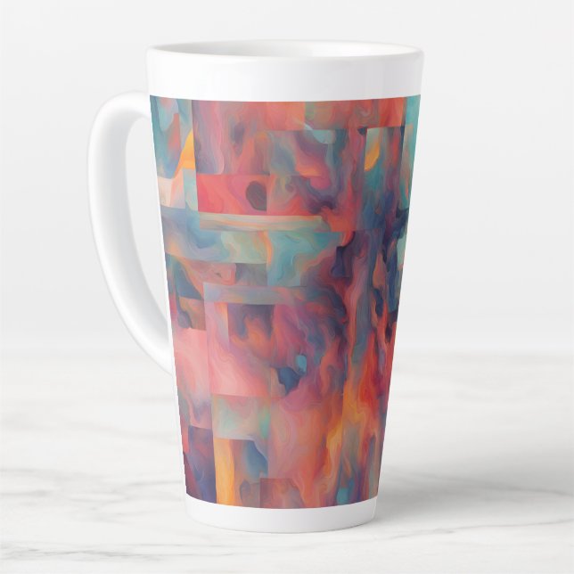 Taza De Café Latte Diseño artístico grande (Ángulo izquierdo)