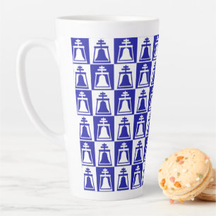 Taza De Café Latte Diseño azul bajo control de lluvia en Riverside
