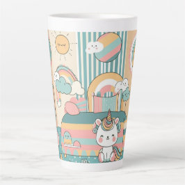 Taza De Café Latte diseño bonito sobre el tema del vidrio con niños