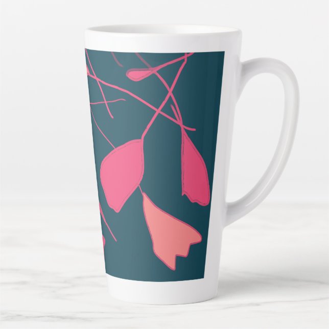 Taza De Café Latte Diseño botánico plano Mug (Derecha)