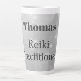 Taza De Café Latte Diseño brillante de Reiki personalizado