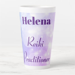 Taza De Café Latte Diseño brillante de Reiki personalizado