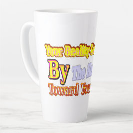 Taza De Café Latte Diseño Cuto De Arte Sobre "Tu Realidad". Comprar