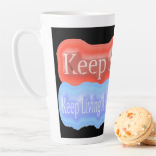 Taza De Café Latte Diseño Cuto De Material Artístico Sobre "Sigue Son