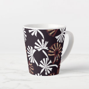 Taza De Café Latte Diseño de Arte Boho