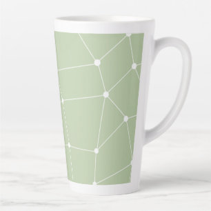 Taza De Café Latte Diseño de arte verde de sabage