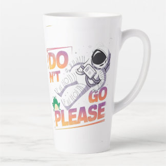 Taza De Café Latte Diseño de aventura cósmica de astronauta flotando