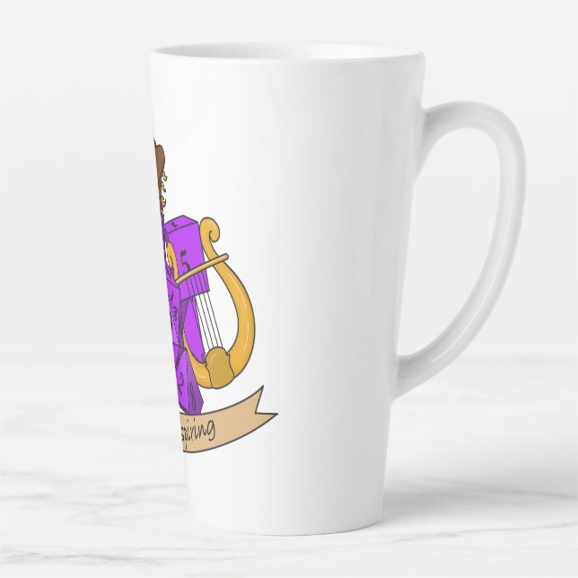 Taza De Café Latte Diseño de Bard Dice (Derecha)