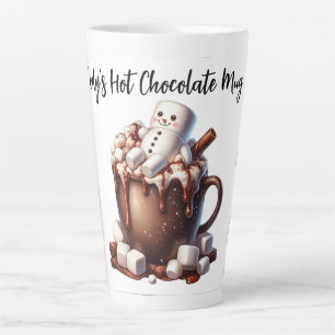 Taza De Café Latte Diseño de cacao de muñeco de nieve lindo