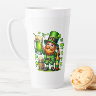 Taza De Café Latte Diseño de cerveza duende del día de San Patricio-6