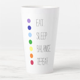 Taza De Café Latte Diseño de Chakra simple con equilibrio de sueño
