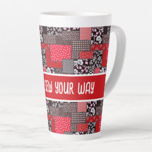 Taza De Café Latte Diseño de costura personalizada, cose a tu manera