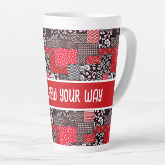 Taza De Café Latte Diseño de costura personalizada cose a tu manera