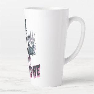 Taza De Café Latte Diseño de dibujos animados de gato gruñón sarcásti
