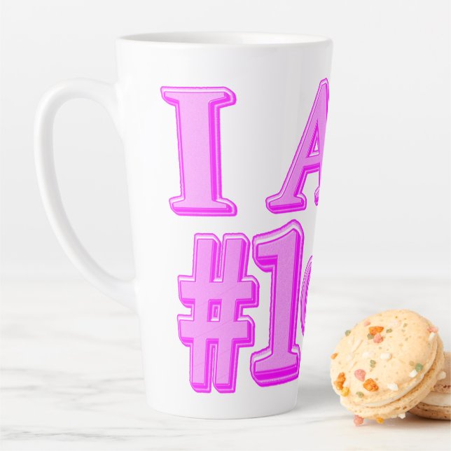 Taza De Café Latte Diseño de expresiones personalizadas "#1 CHOICE".  (In situ)