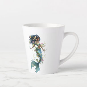 Taza De Café Latte Diseño de Fantasía de Latte Mug-Floral encantada