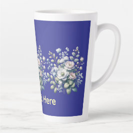 Taza De Café Latte Diseño de flores personalizado