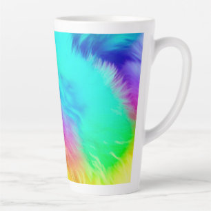 Taza De Café Latte Diseño de fondo de textura de pelaje esponjoso arc