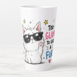 Taza De Café Latte Diseño de Gafas de Sol Cool Cat