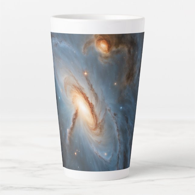 Taza De Café Latte Diseño de galaxia grande (Anverso)