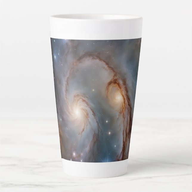 Taza De Café Latte Diseño de galaxia grande (Anverso)