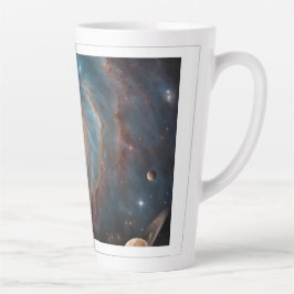 Taza De Café Latte diseño de galaxia grande