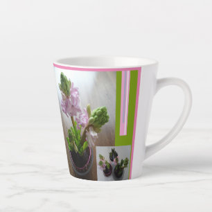 Taza De Café Latte Diseño de hitos rosados Latte Mug