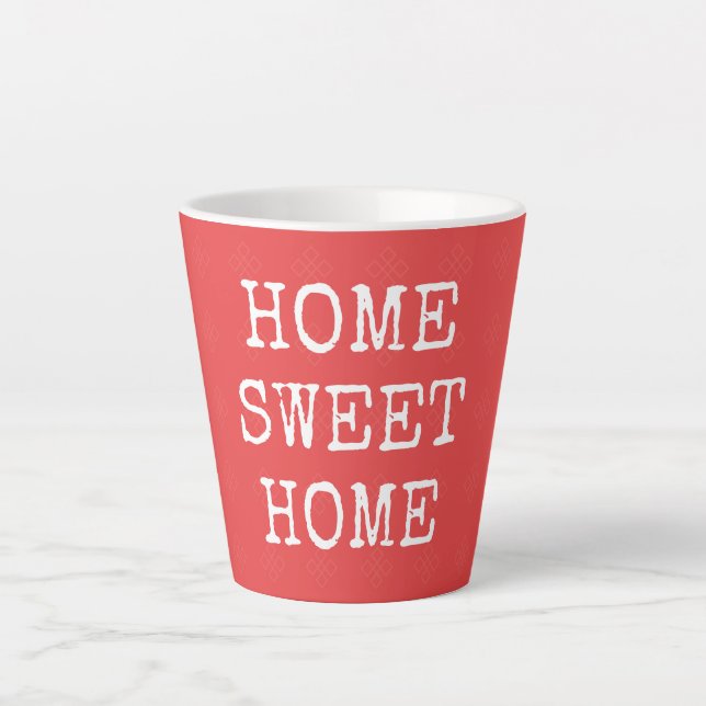 Taza De Café Latte Diseño de hogar dulce y mínimo (Anverso)