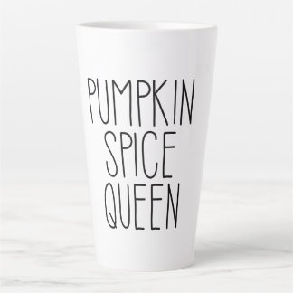 Taza De Café Latte Diseño de la reina de las especias de calabaza