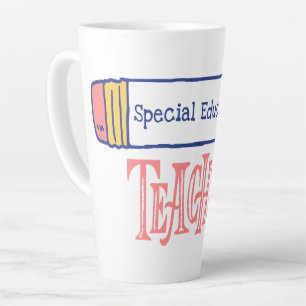 Taza De Café Latte Diseño de lápiz para profesores de educación espec