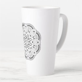 Taza De Café Latte Diseño de Lotus Mandala