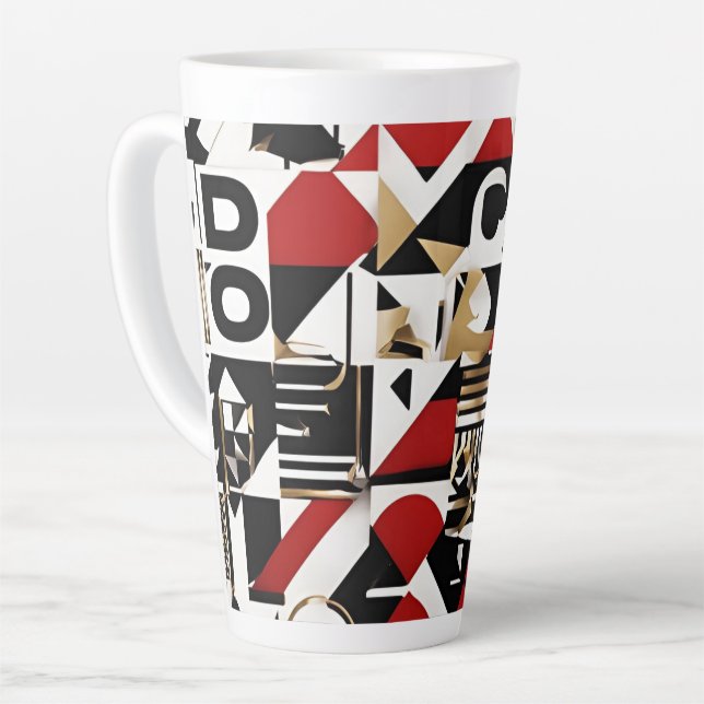 Taza De Café Latte Diseño de lujo grande (Ángulo izquierdo)