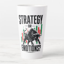 Taza De Café Latte Diseño de Mentalidad de Trading de Toro con Estrat