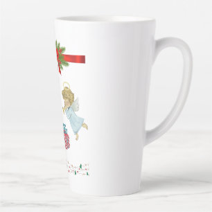 Taza De Café Latte Diseño de navidades con ángeles