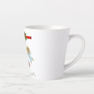 Taza De Café Latte Diseño de navidades con ángeles