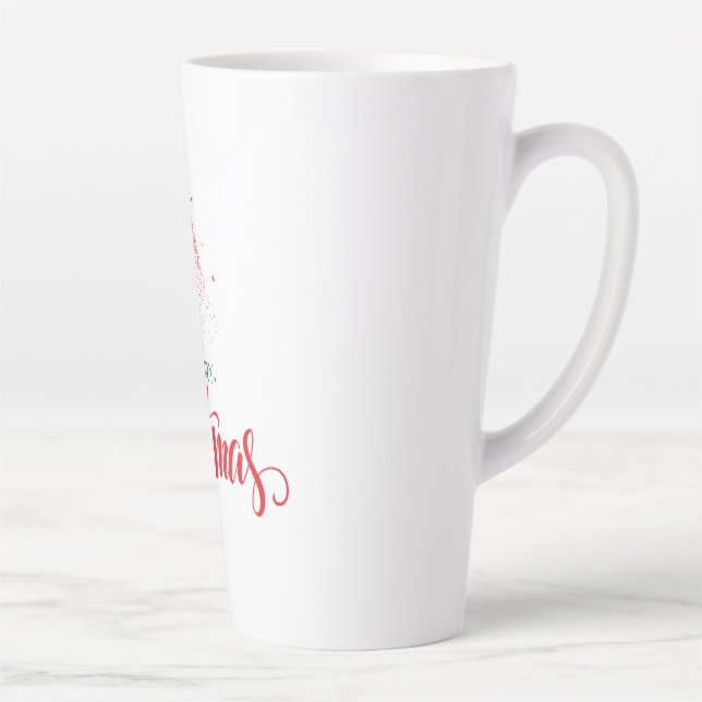Taza De Café Latte Diseño de navidades con estrellas (Derecha)