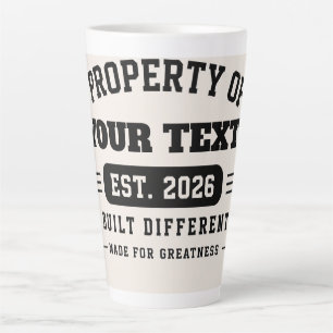 Taza De Café Latte Diseño de nombre personalizado – Moderno minimalis